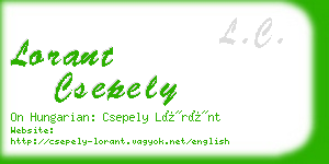 lorant csepely business card